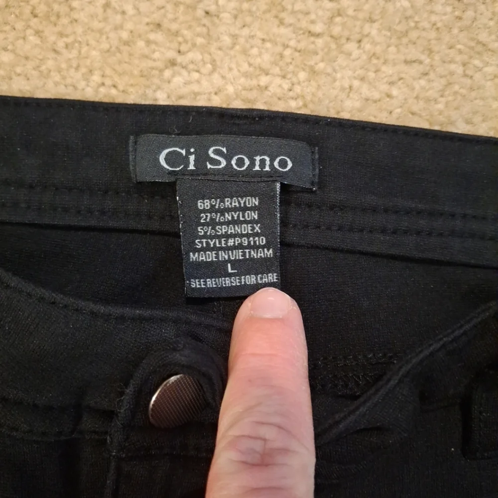 CI SONO BLACK DRESSY ANKLE PANTS - Picture 3 of 11